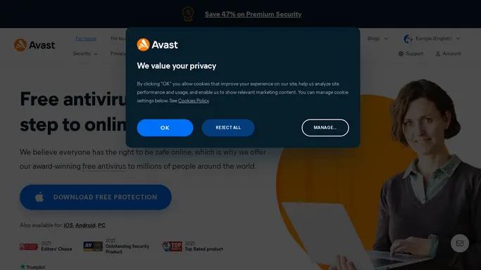 Avast | Download Free Antivirus & VPN | 100% Free & Easy