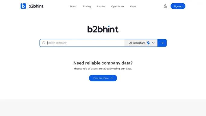 B2BHint - Everything about businesses and their officers