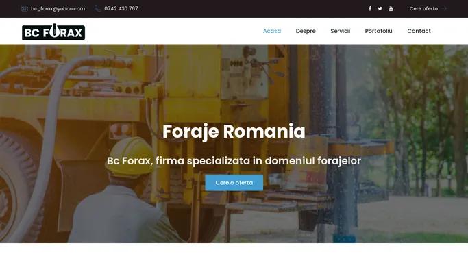 BC Forax Experti in domeniu forajelor - Foraje Romania