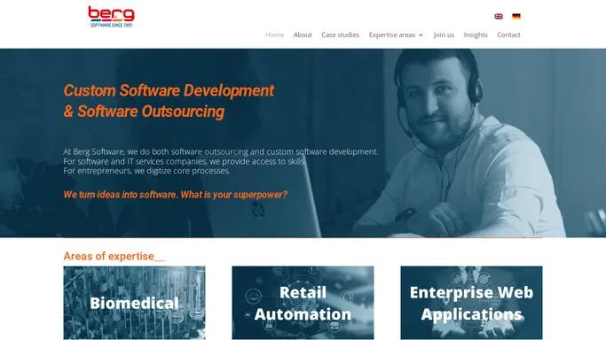 Custom software development & Software Outsourcing | Berg Software