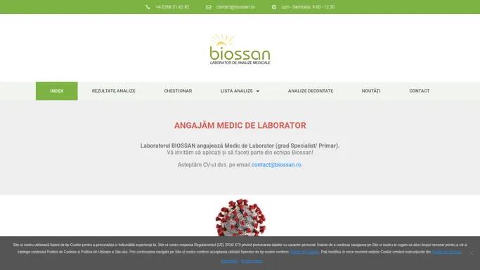 Biossan - Laborator de analize medicale in Brasov
