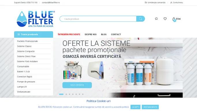 BlueFilter.ro - Magazin online pentru filtrarea si tratarea apei