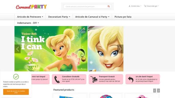 CarnavalPARTY.ro - Magazin online cu articole, accesorii si decoratiuni de petrecere si carnaval