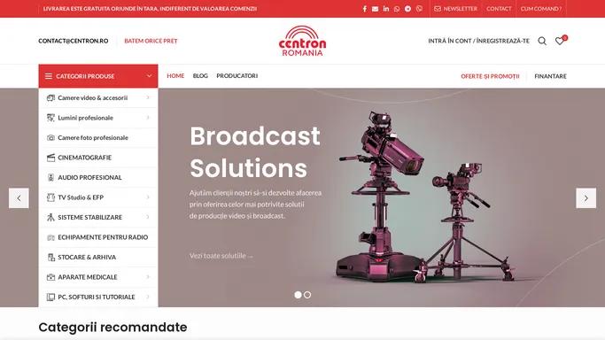 CENTRON Romania | Centron | Vanzator si integrator de tehnologie audio/video profesionala
