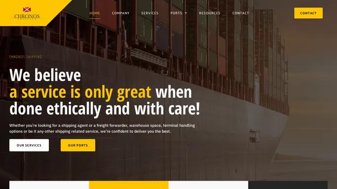Shipping Agency - Efficient Solutions | The Best Prices | Chronos Shipping
