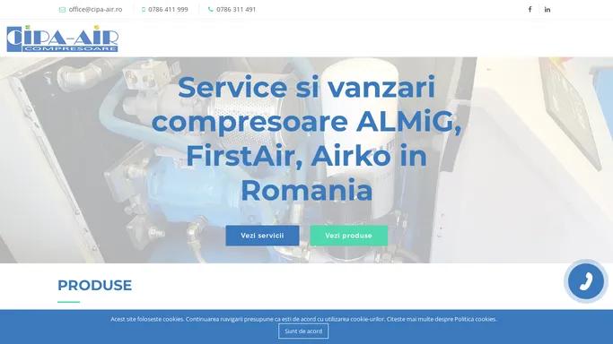 Cipa Air Service si compresoare Almig, Firstair, Airko in Romania