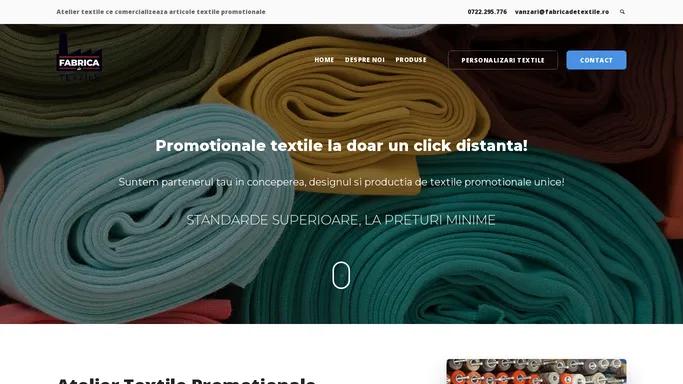 Atelier Textile Promotionale - Fabrica de textile - articole promotionale