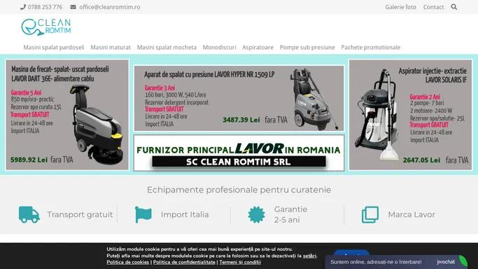 Clean Romtim importator masini de curatenie si aspiratoare Italia