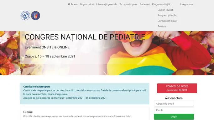 Congres National de Pediatrie 2021 -