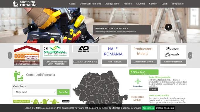 Constructii Romania, constructiil civile si industriale, consolidari si reparatii capitale, instalatii termice, instalatii sanitare.