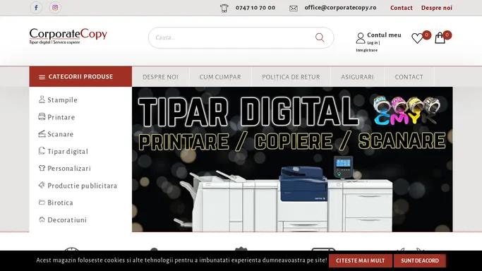 CorporateCopy - Servicii de Tipar Digital, Copiere, Gravura Laser, Stampile