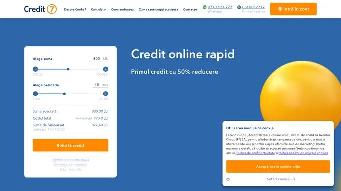 Credit online rapid nevoi personale — Credit7