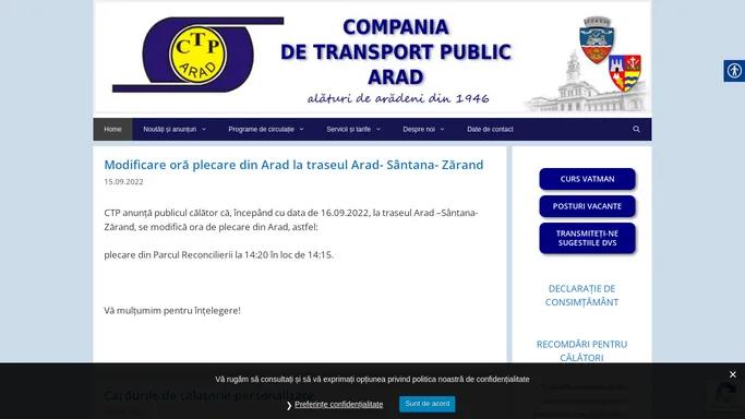 Compania de Transport Public Arad S.A.