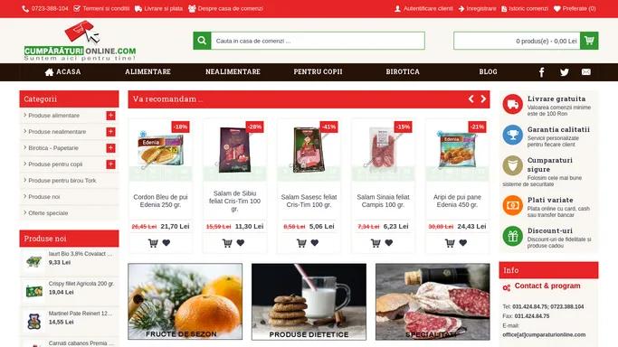 Casa de comenzi online Bucuresti, supermarket online, cumparaturi online - CumparaturiOnline.com