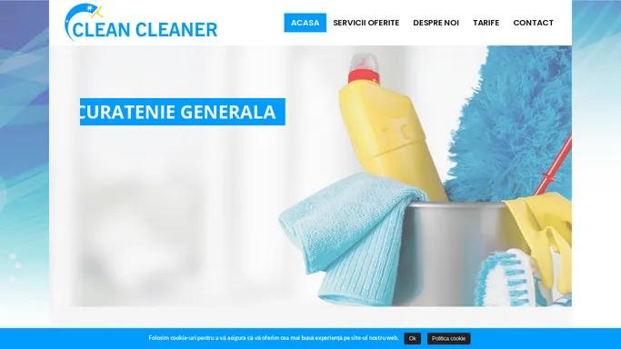 Firma specializata de curatenie Iasi | Clean Cleaner