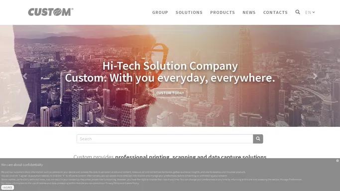 Custom: Hi-Tech Solutions Company | Custom S.p.A.
