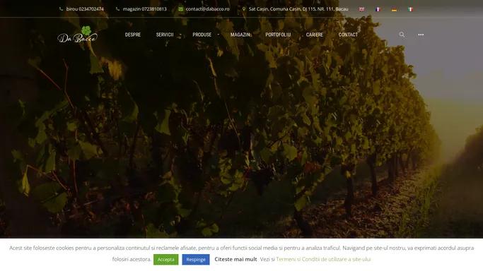 Da Bacco SRL – Infiintari plantatii viti-pomicole