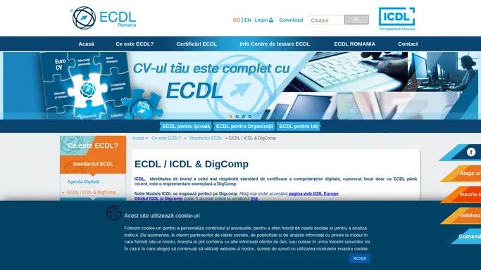 ECDL / ICDL & DigComp • ECDL - Romania