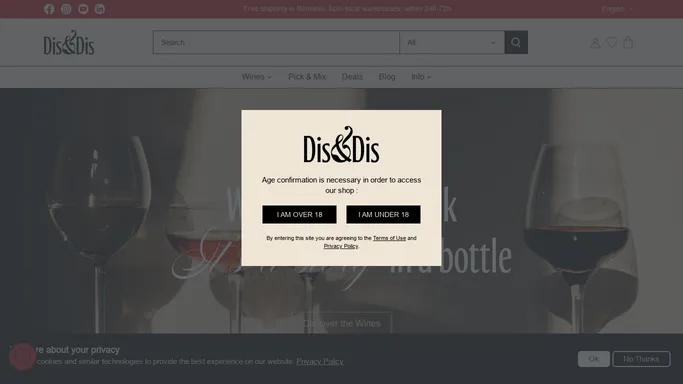Dis&Dis | Online Wine Store - Free Shipping