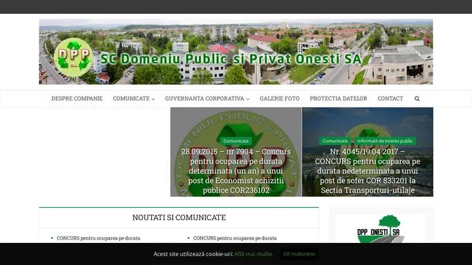 DPP Onesti - SC Domeniu Public si Privat Onesti SA