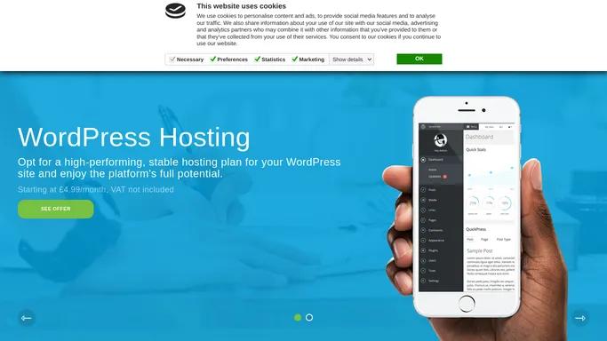 Easyhost - Resilient web hosting, generous storage space, email, WordPress hosting and e-commerce solutions