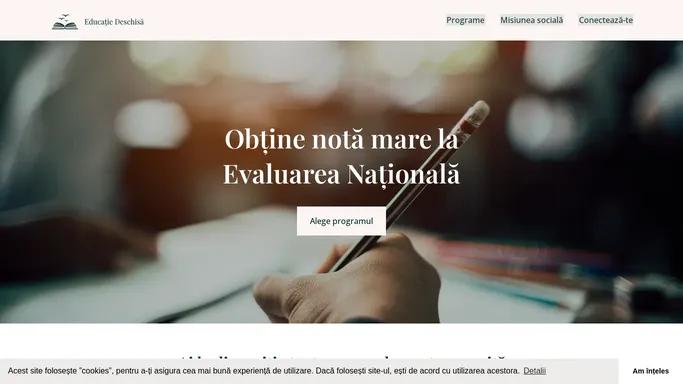 Educatie Deschisa | Pregatire online pentru Evaluarea Nationala