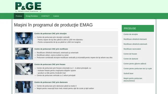 Masini in programul de productie EMAG | EMAG ROMANIA