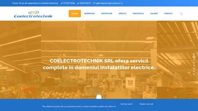 COELECTROTECHNIK servicii complete in domeniul instalatiilor electrice