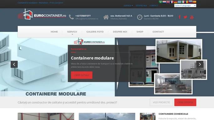 Eurocontainer.ro – Containere modulare – Monobloc – Pret container