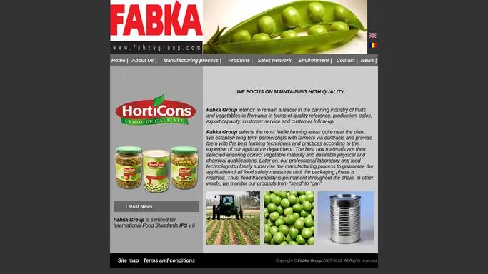 Fabka - Horticons - Canned food - Green peas, Beans, Peach, Apricot and more