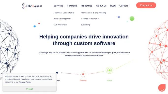 Helping companies drive innovation through custom software development - Fabrit Global