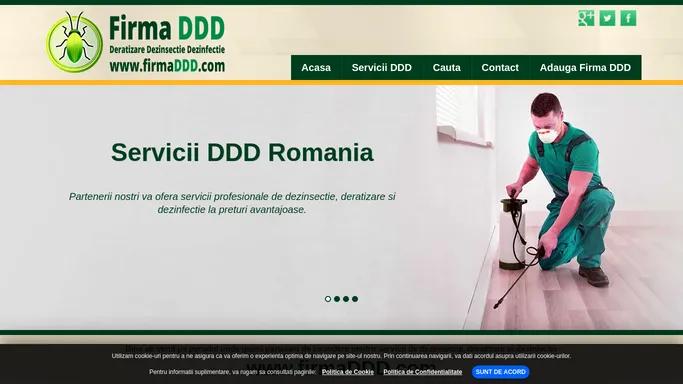 Servicii DDD | Deratizare | Dezinsectie | Dezinfectie