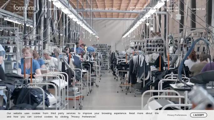 European leader in Made to Measure Manufacturing
