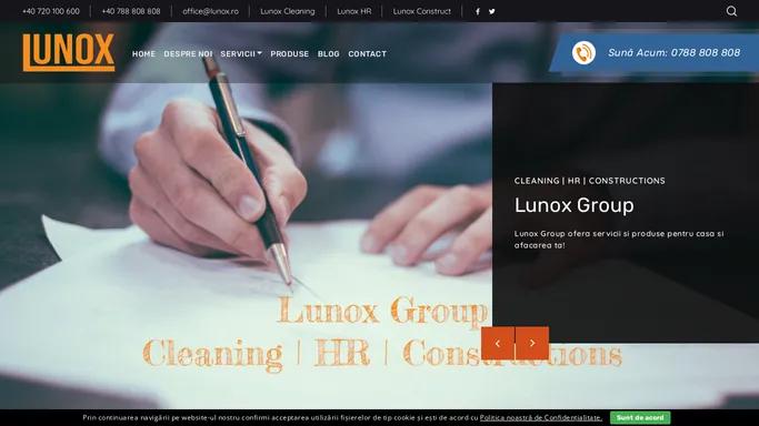 Lunox Group: Cleaning, HR si Constructions - Lunox.ro