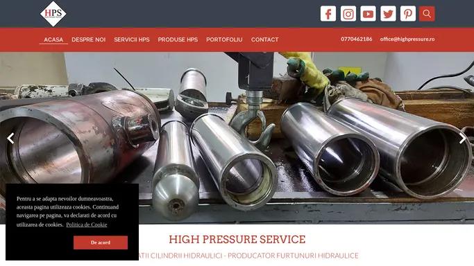 Reparatii cilindrii hidraulici High Pressure Service