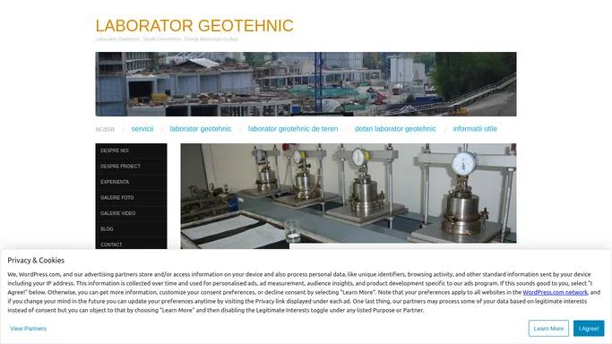 LABORATOR GEOTEHNIC | Laborator Geotehnic, Studii Geotehnice, Foraje Alimentari cu Apa
