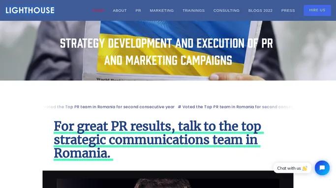 PR & marketing strategy and execution