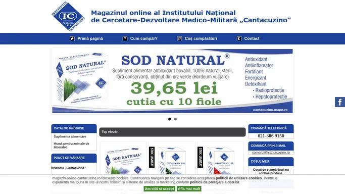 Magazinul online al Institutului „Cantacuzino”