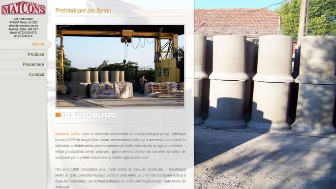 Prefabricate din beton - Matcons S.R.L. Petin, Satu Mare