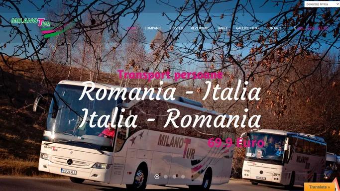 Transport Persoane si Colete Romania Italia