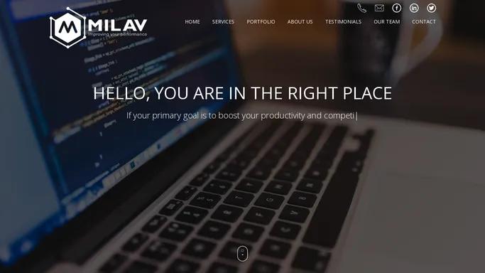 Milav - Improving your performance | We making your ideas come true