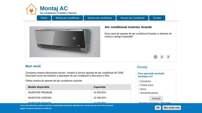 Montaj AC | Aer conditionat | Instalare | Service