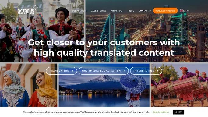 Multilingual translations and localization services | Octopus Translations
