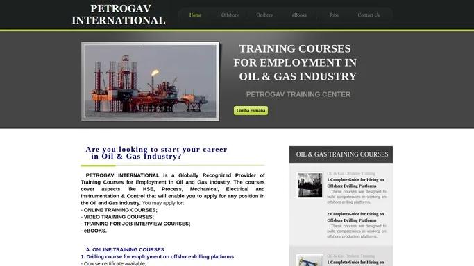 Oil & Gas Training Courses | Petrogav International Training Center