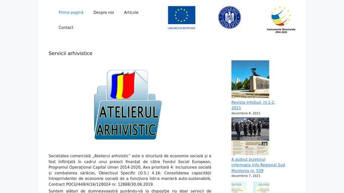 Servicii arhivistice - Atelierul Arhivistic SRL