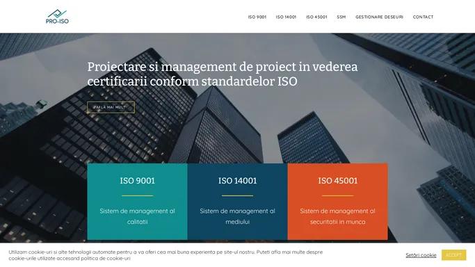 PRO-ISO – Proiectare si management de proiect conform standardelor ISO