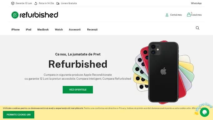 Apple Refurbished - Livrare Gratuita in 24h, 12 Luni Garantie, Retur in 14 Zile, Plata in Rate fara Dobanda