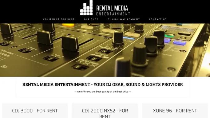 Rental Media Entertainment – Events Production and Rental Company