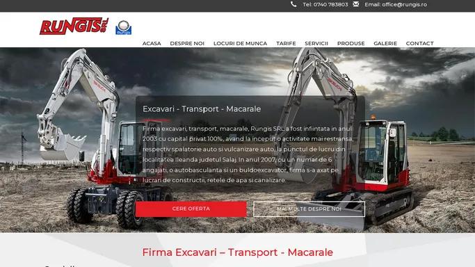 Firma Excavari, Transport, Macarale - Rungis
