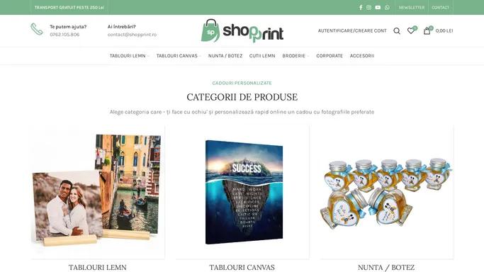 Shop Print - Obiecte de decor personalizate. Personalizare online
